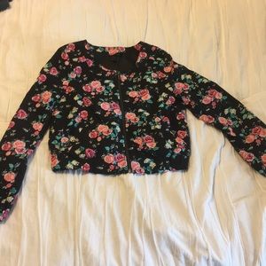 H&M Juniors Floral Zip Jacket